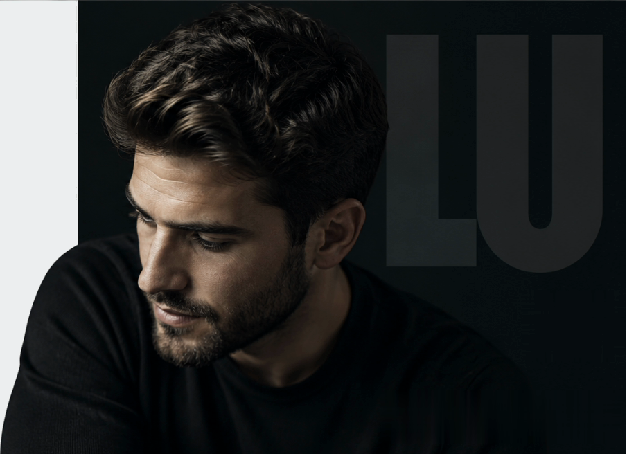 Cliente de Look Urbano retratado sobre fondo oscuro
